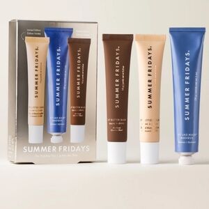 Summer Fridays The Holiday Trio Set Lip Butter Balm Hot Cocoa Marshmallow BNIB